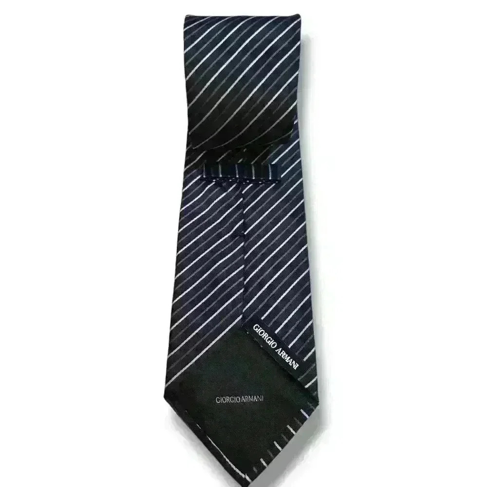 Giorgio Armani Men’s Black Striped Silk Tie